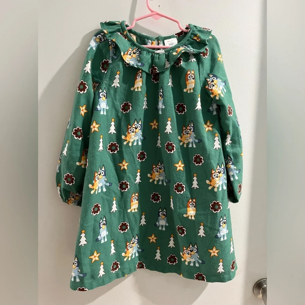 Hannah Anderson Bluey Holiday Flannel Nightgown, size 5
